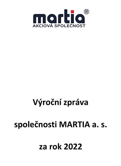 Výroční zpráva MARTIA 2022